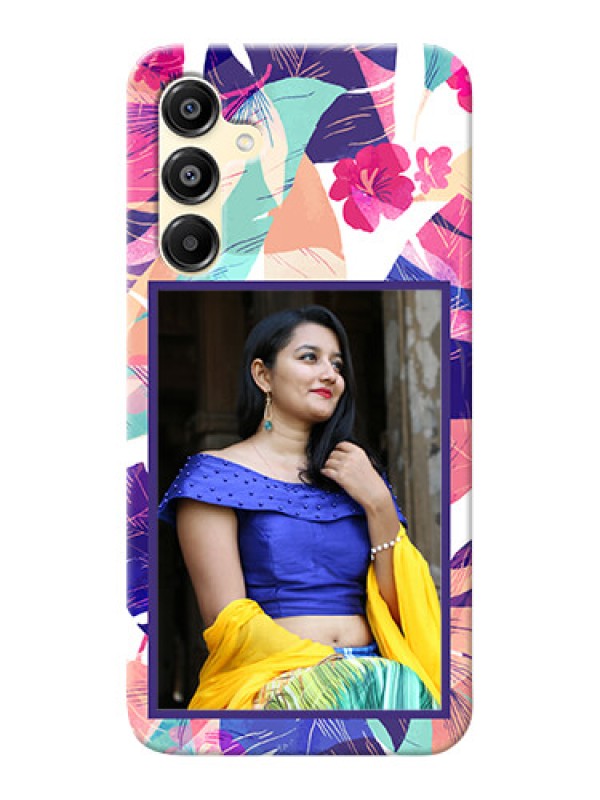 Custom Galaxy A16 5G Personalised Phone Cases: Abstract Floral Design