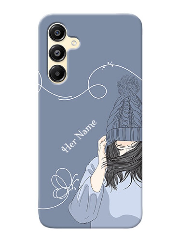 Custom Galaxy A16 5G Custom Mobile Case with Girl in winter outfit Design