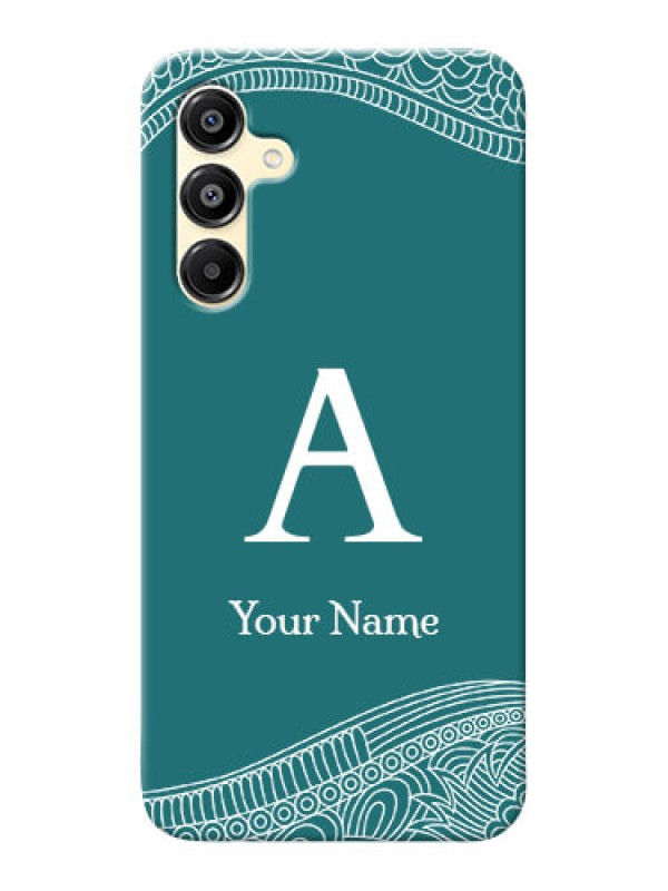 Custom Galaxy A16 5G Personalized Phone Case with line art pattern with custom name Design