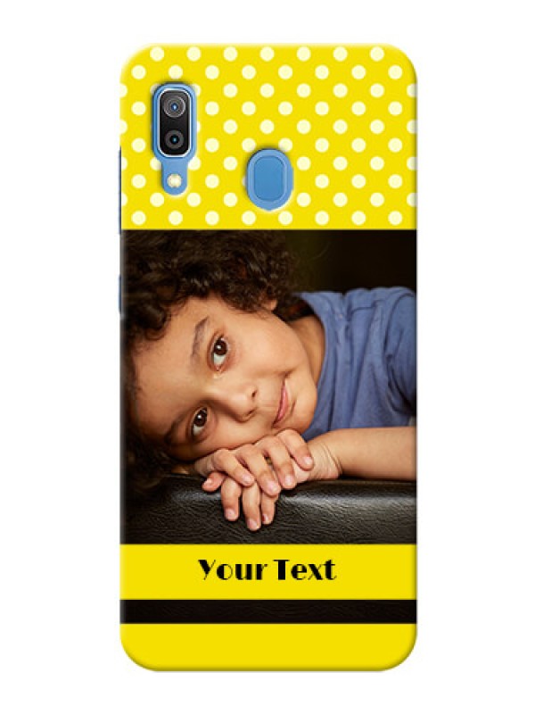 Custom Galaxy A20 Custom Mobile Covers: Bright Yellow Case Design