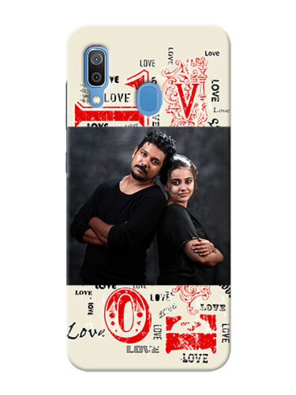 Custom Galaxy A20 mobile cases online: Trendy Love Design Case