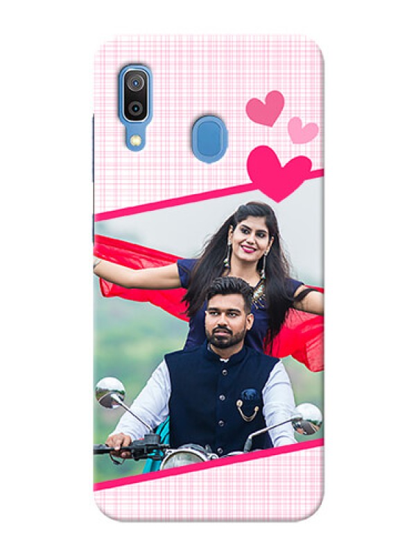 Custom Galaxy A20 Personalised Phone Cases: Love Shape Heart Design