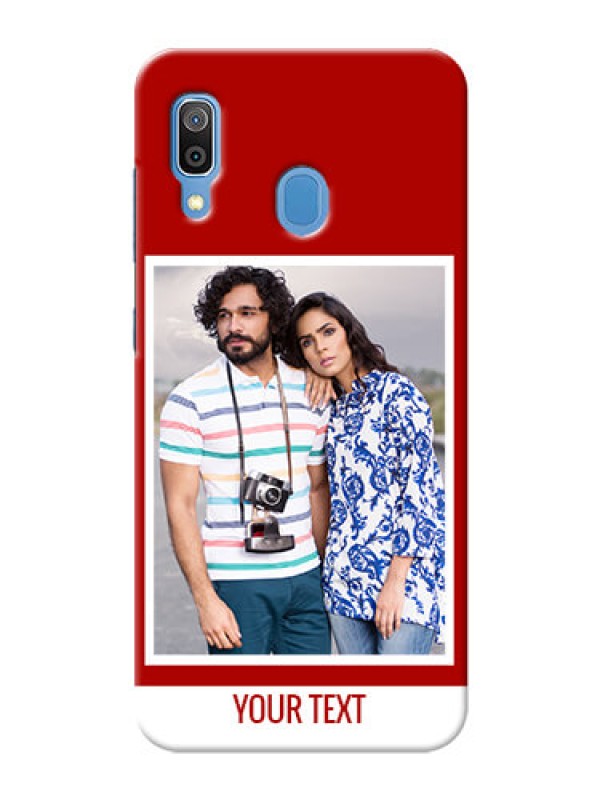 Custom Galaxy A20 mobile phone covers: Simple Red Color Design