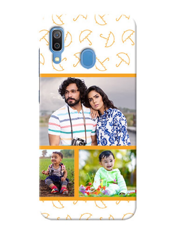 Custom Galaxy A20 Personalised Phone Cases: Yellow Pattern Design