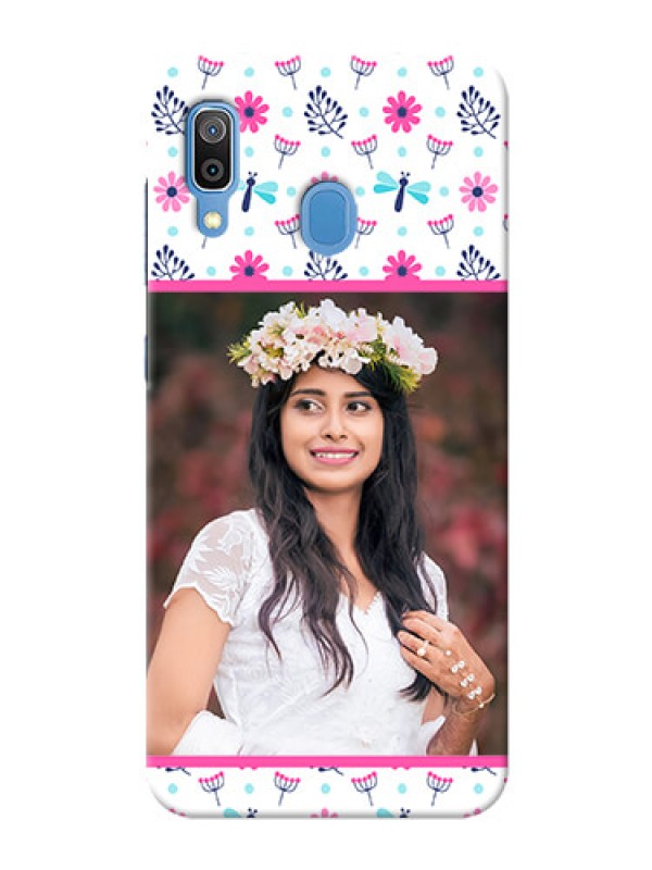 Custom Galaxy A20 Mobile Covers: Colorful Flower Design