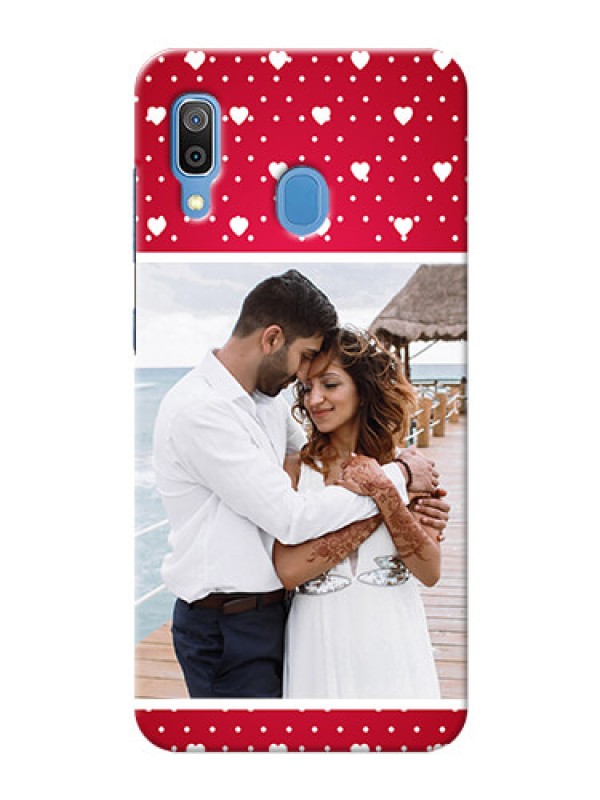 Custom Galaxy A20 custom back covers: Hearts Mobile Case Design