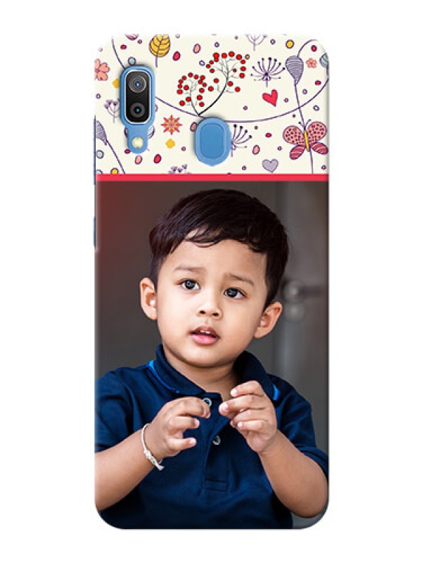 Custom Galaxy A20 phone back covers: Premium Floral Design