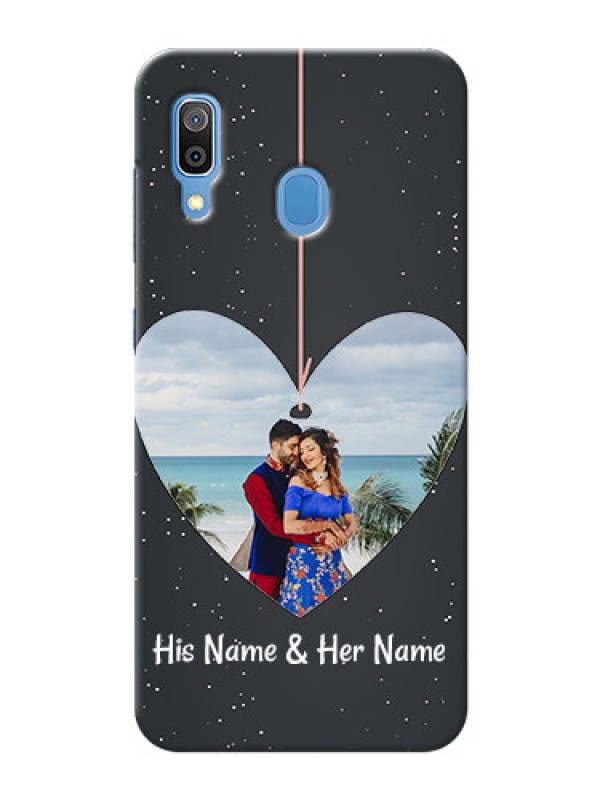 Custom Galaxy A20 custom phone cases: Hanging Heart Design
