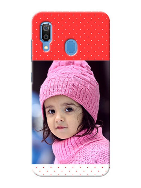 Custom Galaxy A20 personalised phone covers: Red Pattern Design