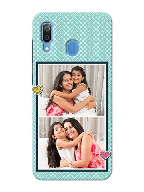 Custom Galaxy A20 Custom Phone Cases: 2 Image Holder with Pattern Design