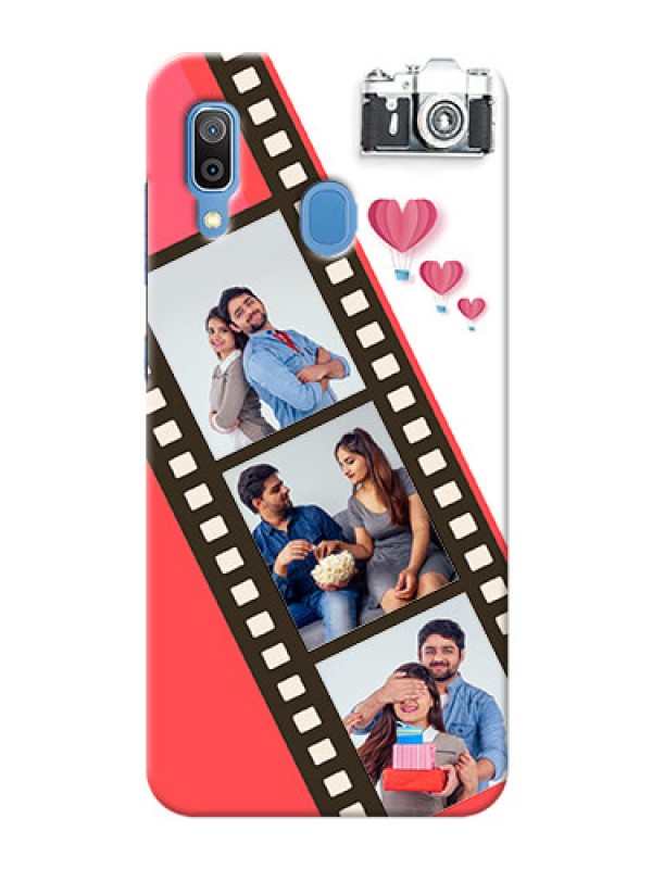 Custom Galaxy A20 custom phone covers: 3 Image Holder with Film Reel