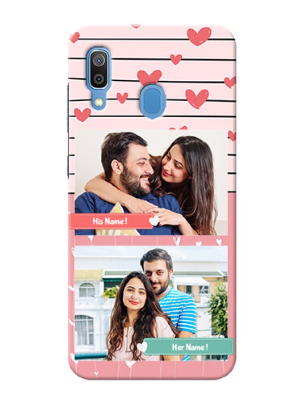 Custom Galaxy A20 custom mobile covers: Photo with Heart Design