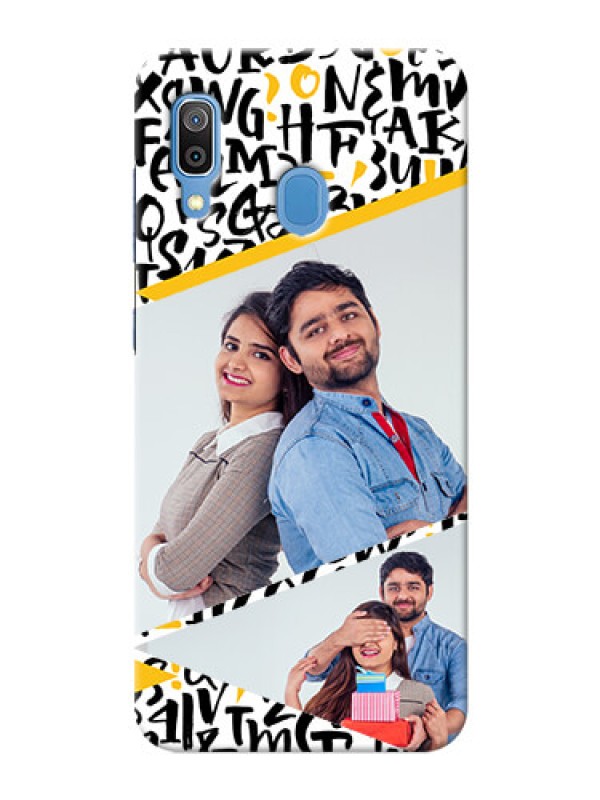 Custom Galaxy A20 Phone Back Covers: Letters Pattern Design