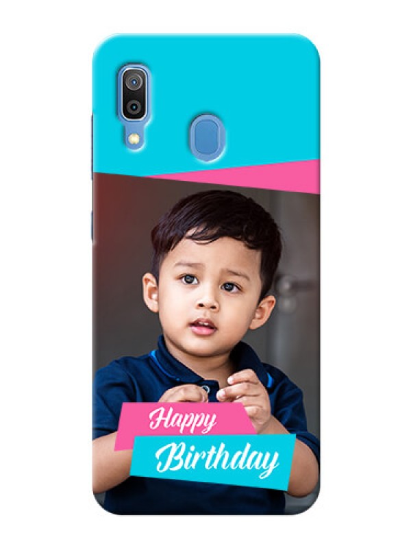 Custom Galaxy A20 Mobile Covers: Image Holder with 2 Color Design