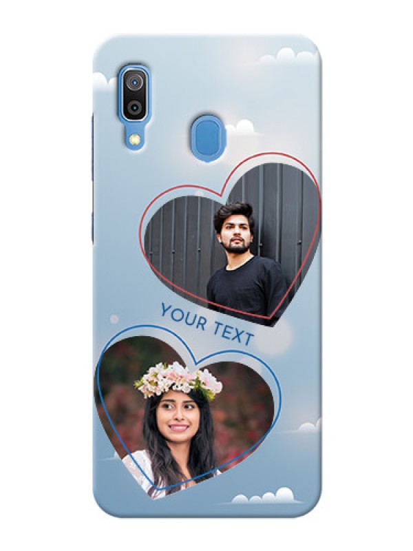 Custom Galaxy A20 Phone Cases: Blue Color Couple Design 