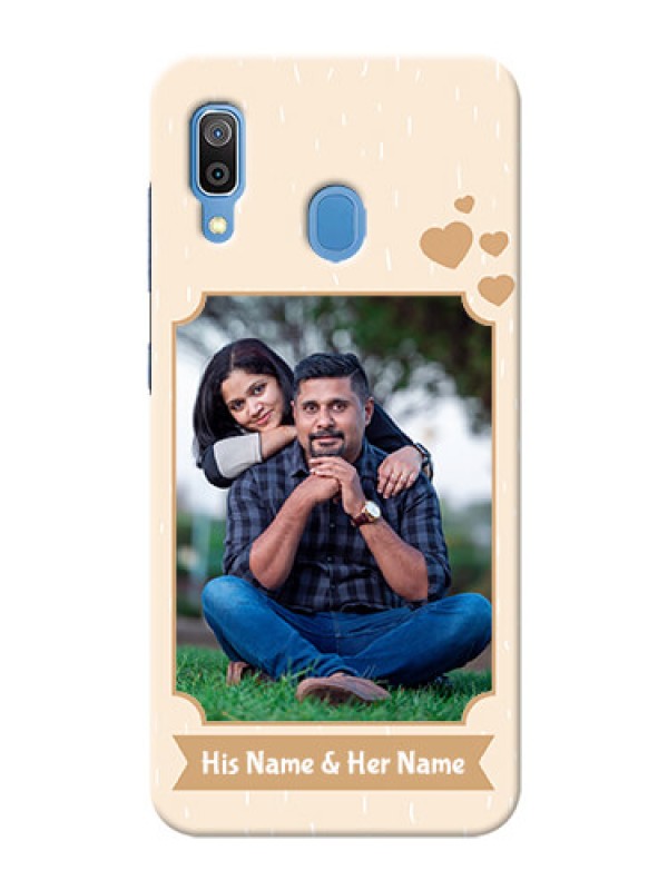 Custom Galaxy A20 mobile phone cases with confetti love design 