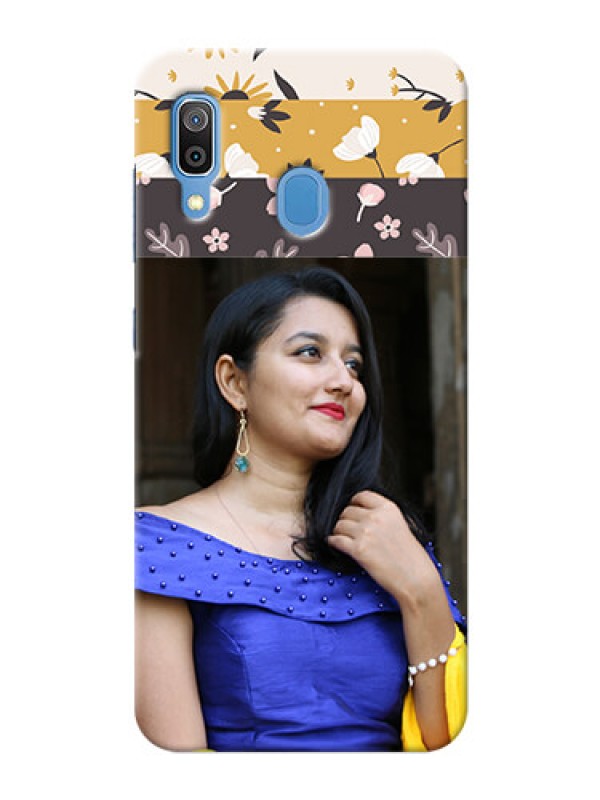 Custom Galaxy A20 mobile cases online: Stylish Floral Design
