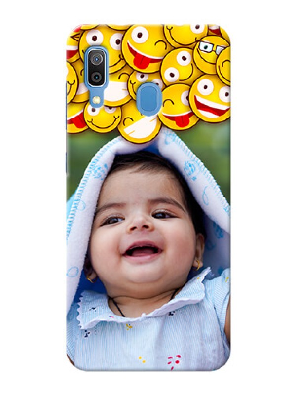 Custom Galaxy A20 Custom Phone Cases with Smiley Emoji Design