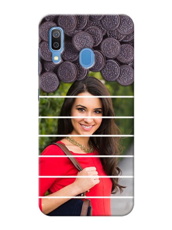 Custom Galaxy A20 Custom Mobile Covers with Oreo Biscuit Design