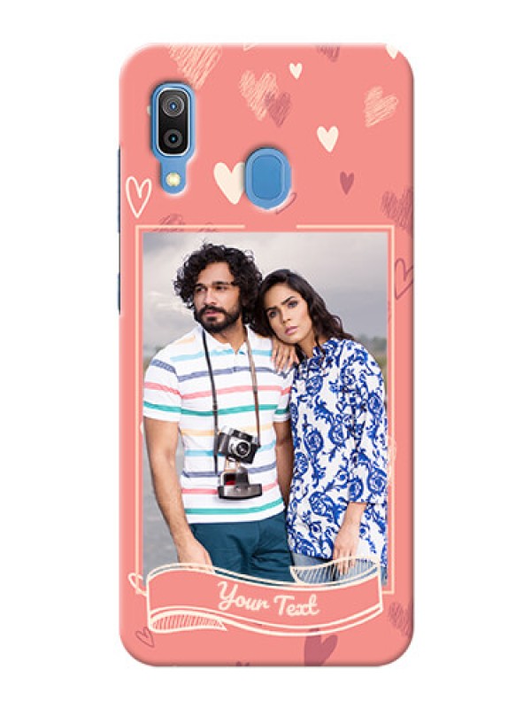 Custom Galaxy A20 custom mobile phone cases: love doodle art Design