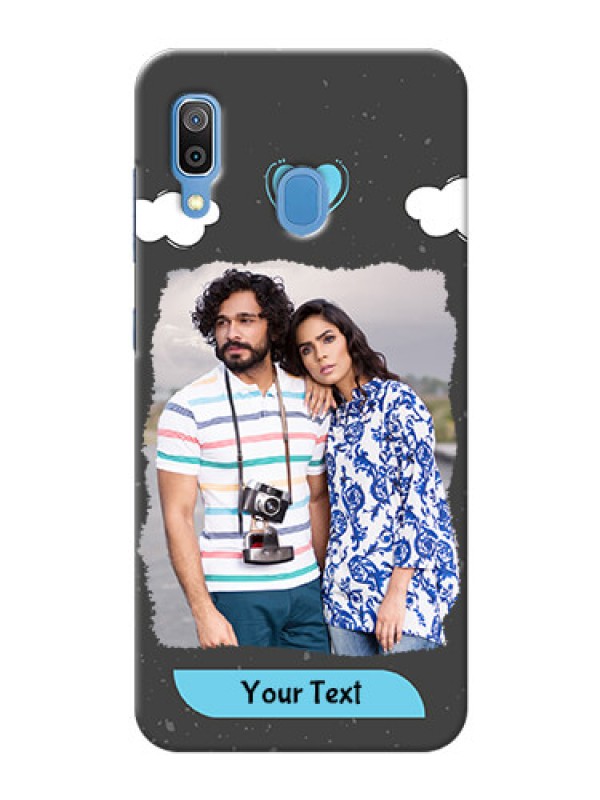 Custom Galaxy A20 Mobile Back Covers: splashes with love doodles Design