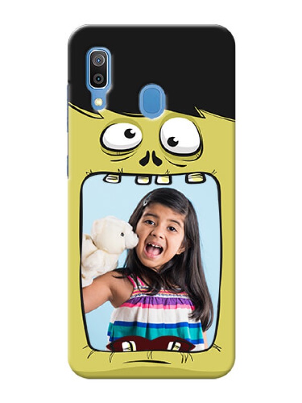 Custom Galaxy A20 Mobile Covers: Cartoon monster back case Design