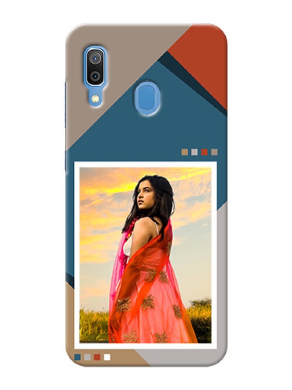 Custom Galaxy A20 Mobile Back Covers: Retro color pallet Design