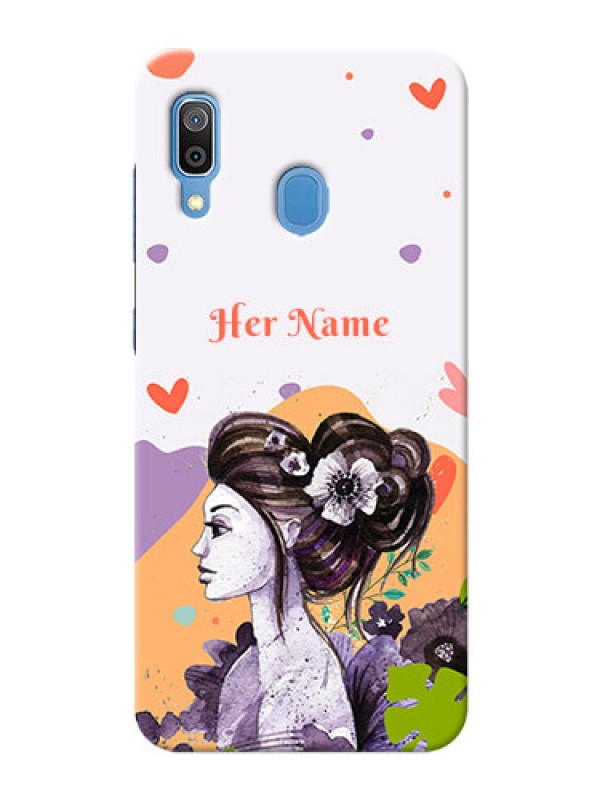 Custom Galaxy A20 Custom Mobile Case with Woman And Nature Design