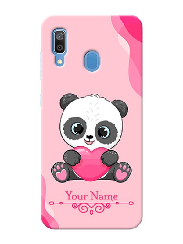 Custom Galaxy A20 Mobile Back Covers: Cute Panda Design