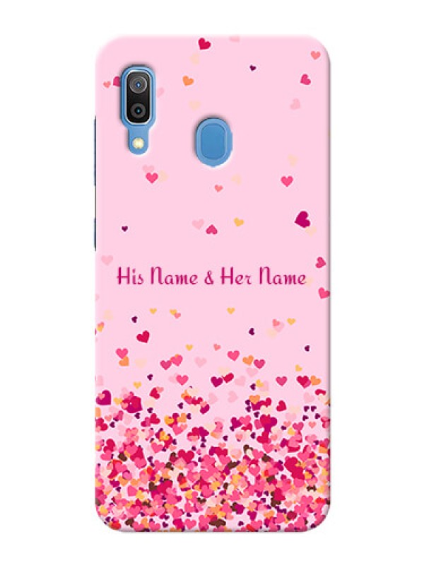 Custom Galaxy A20 Phone Back Covers: Floating Hearts Design