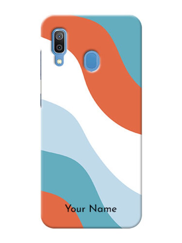 Custom Galaxy A20 Mobile Back Covers: coloured Waves Design
