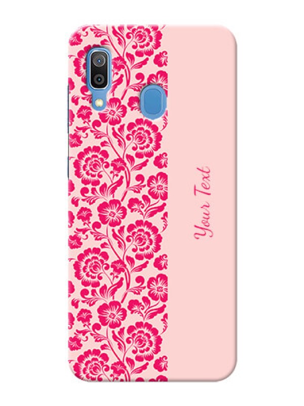 Custom Galaxy A20 Phone Back Covers: Attractive Floral Pattern Design