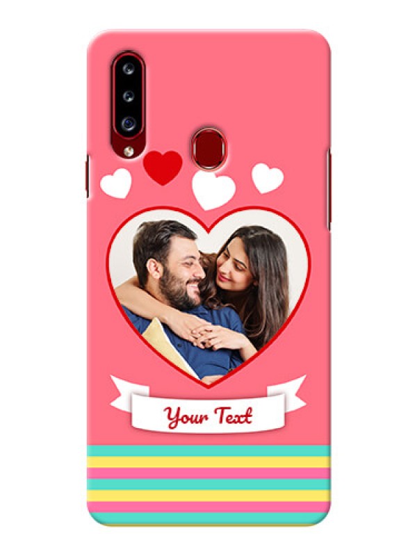 Custom Galaxy A20s Personalised mobile covers: Love Doodle Design