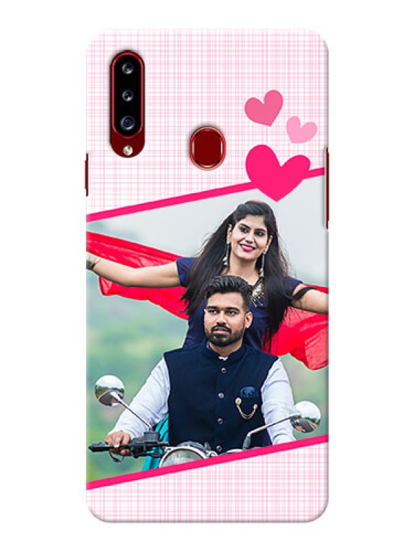 Custom Galaxy A20s Personalised Phone Cases: Love Shape Heart Design
