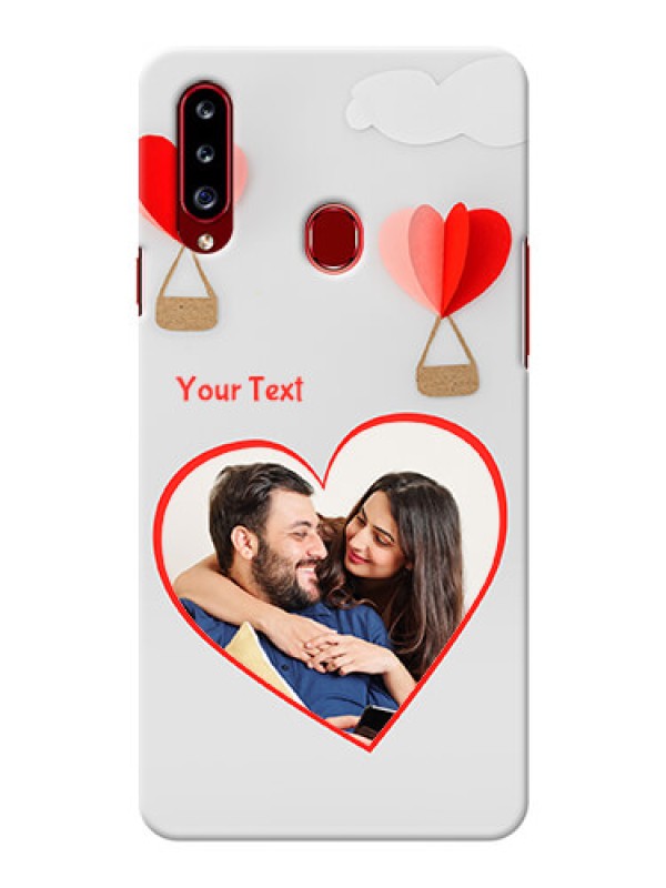 Custom Galaxy A20s Phone Covers: Parachute Love Design