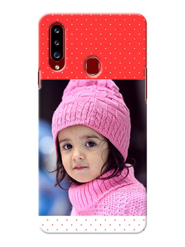 Custom Galaxy A20s personalised phone covers: Red Pattern Design