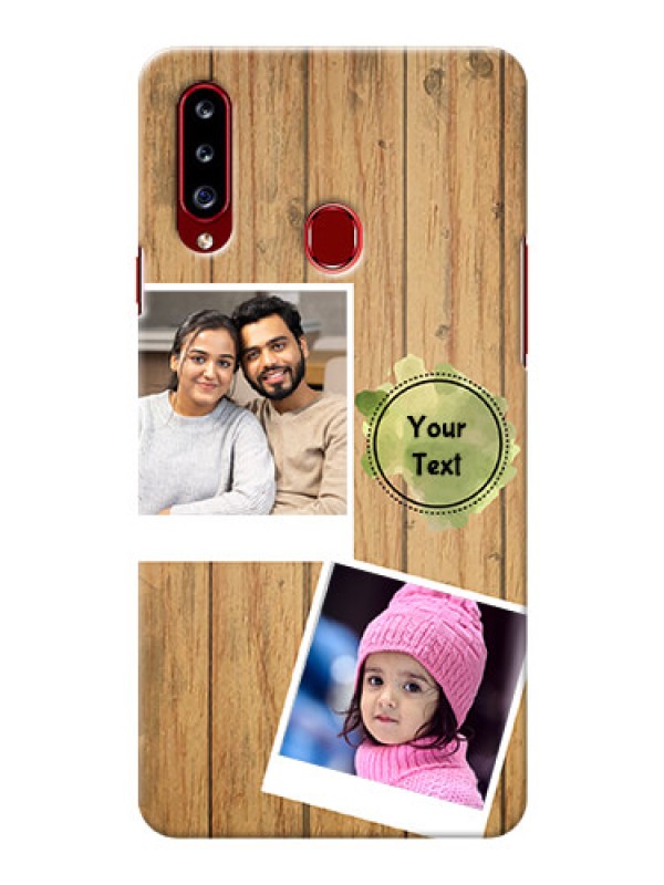 Custom Galaxy A20s Custom Mobile Phone Covers: Wooden Texture Design
