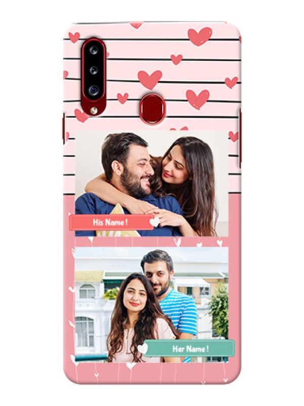 Custom Galaxy A20s custom mobile covers: Photo with Heart Design