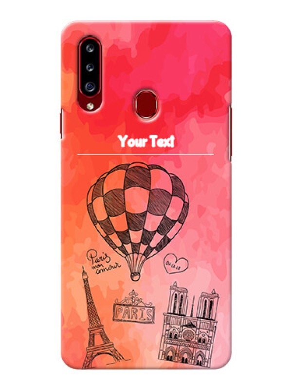 Custom Galaxy A20s Personalized Mobile Covers: Paris Theme Design