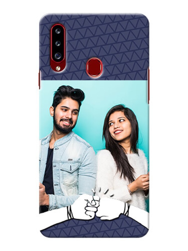 Custom Galaxy A20s Mobile Covers Online with Best Friends Design  