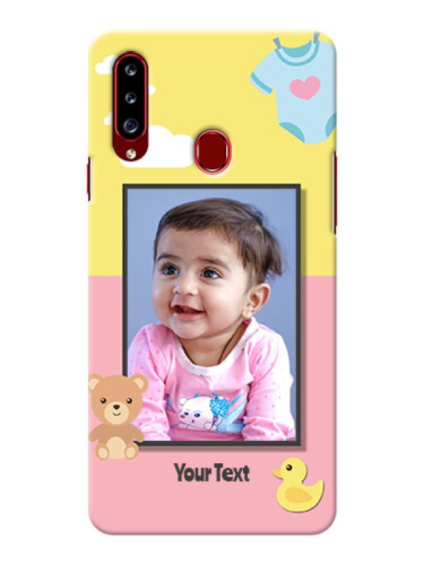Custom Galaxy A20s Back Covers: Kids 2 Color Design