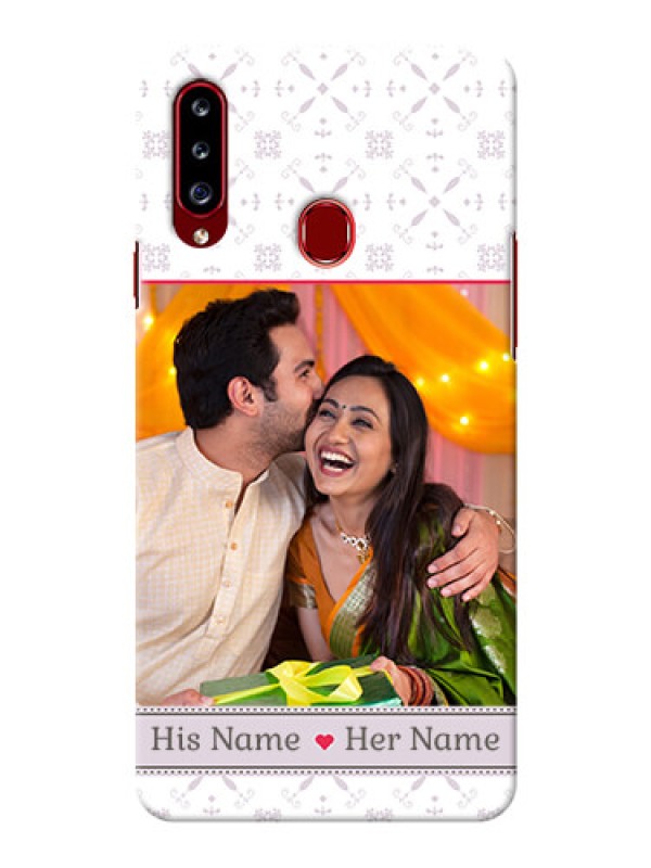 Custom Galaxy A20s Phone Cases with Photo and Ethnic Design