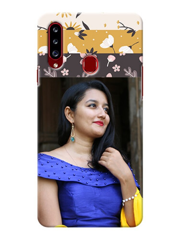 Custom Galaxy A20s mobile cases online: Stylish Floral Design