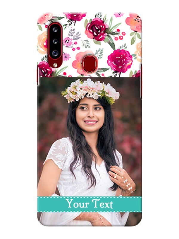 Custom Galaxy A20s Personalized Mobile Cases: Watercolor Floral Design