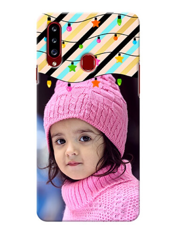 Custom Galaxy A20s Personalized Mobile Covers: Lights Hanging Design