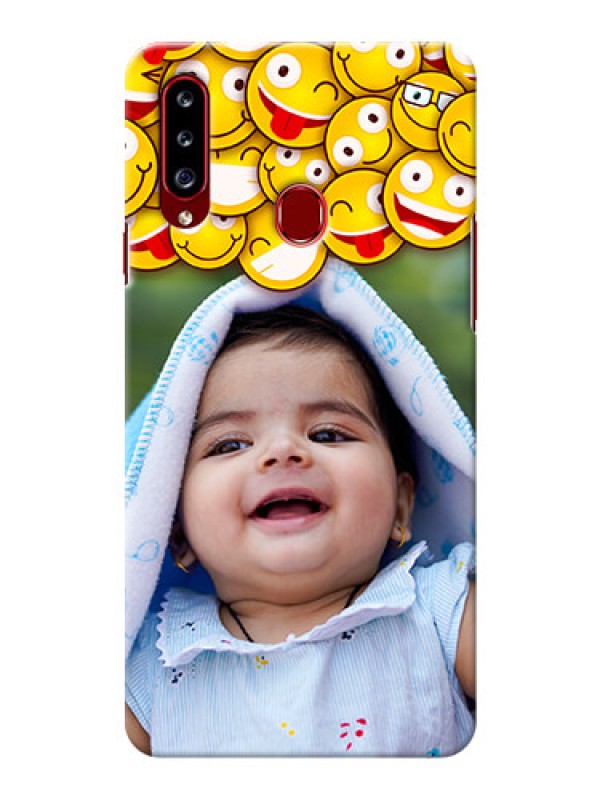 Custom Galaxy A20s Custom Phone Cases with Smiley Emoji Design