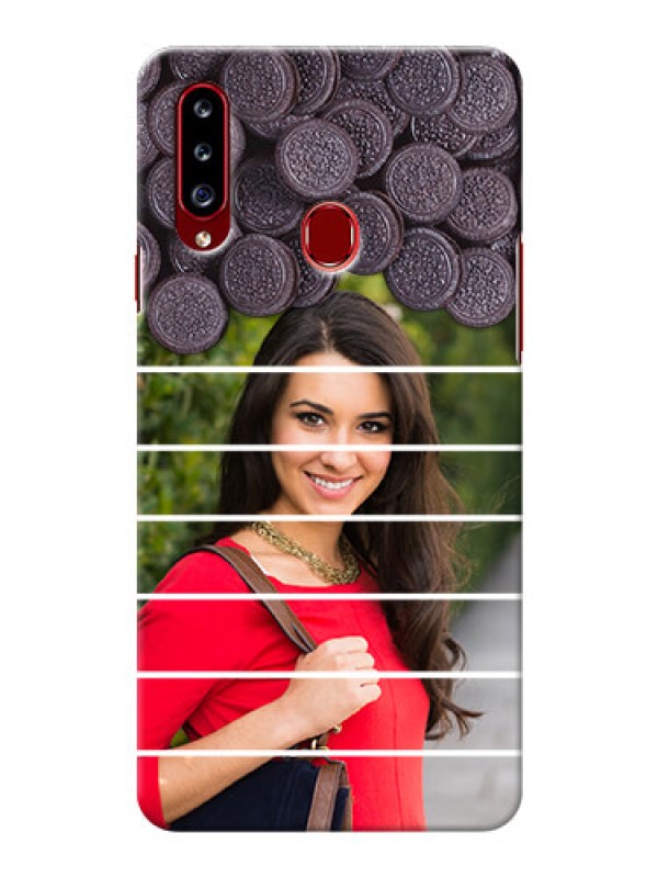 Custom Galaxy A20s Custom Mobile Covers with Oreo Biscuit Design