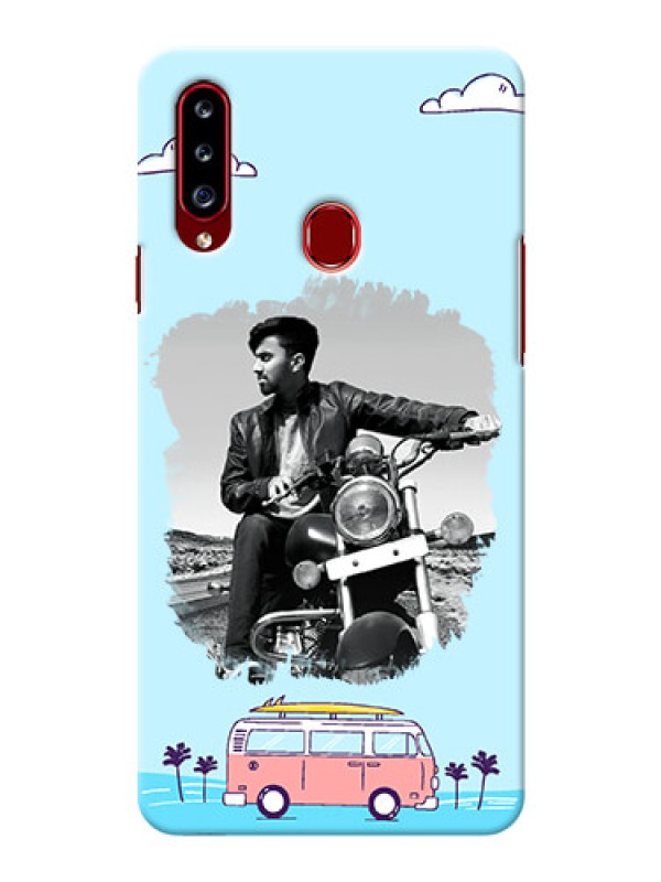 Custom Galaxy A20s Mobile Covers Online: Travel & Adventure Design