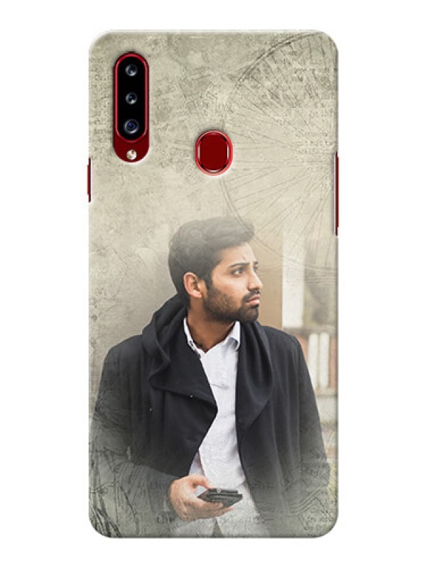 Custom Galaxy A20s custom mobile back covers with vintage design