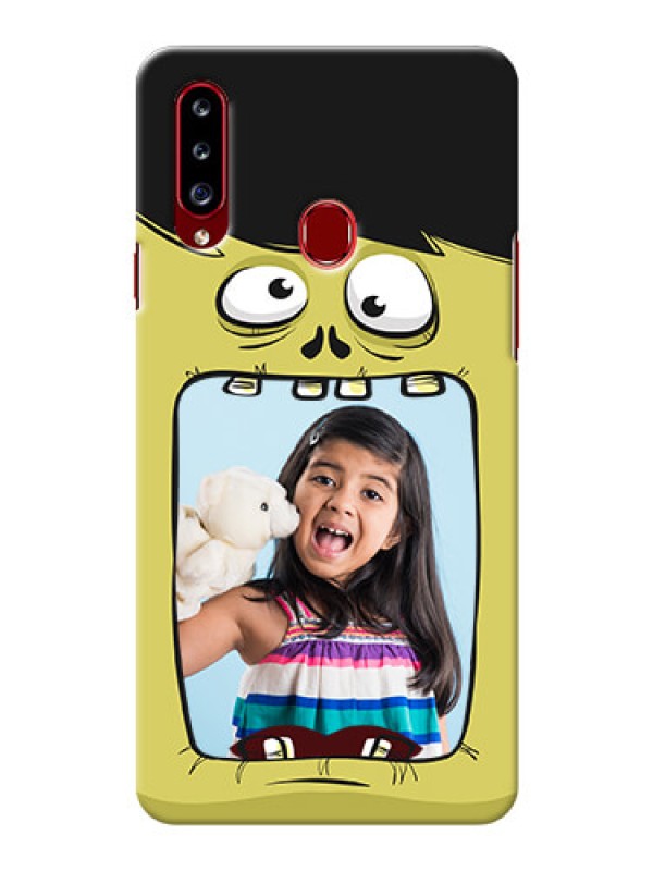 Custom Galaxy A20s Mobile Covers: Cartoon monster back case Design